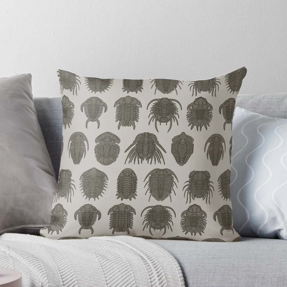 Trilobite Pillow - Showcasing the Prehistoric Arthropod