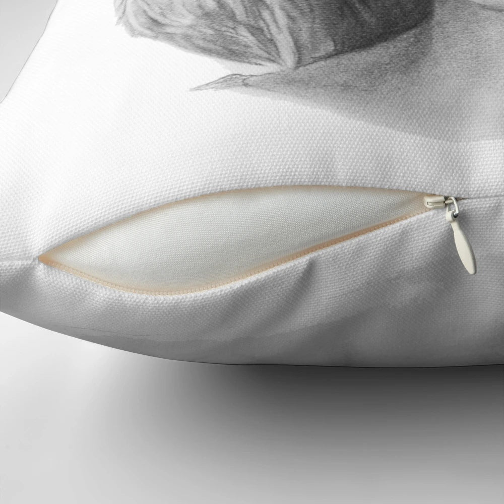 Elegant Pillow Featuring the Portrait of Renowned British Historian Lucy Worsley