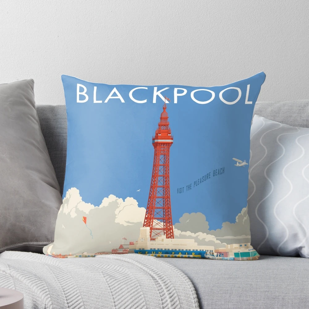 Blackpool Pillow - Capture the Essence of England's Iconic Seaside Destination