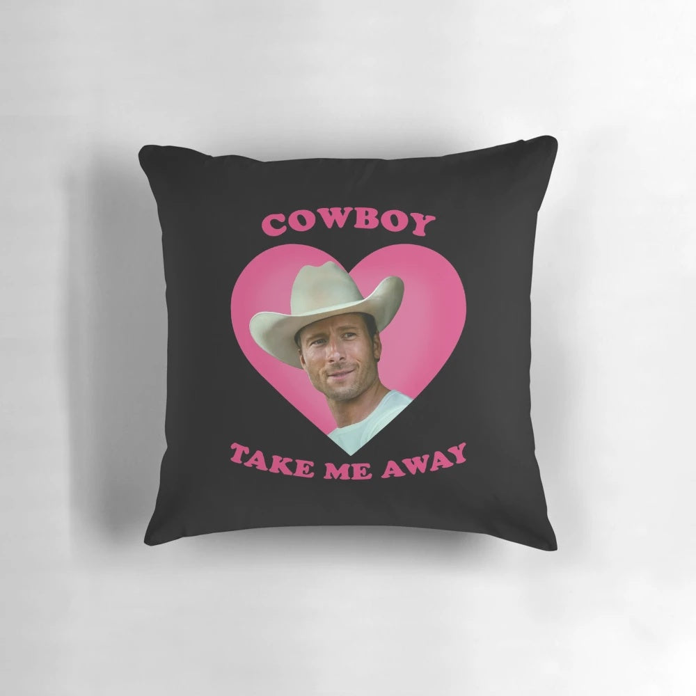 Glen Powell Cowboy-Inspired Pillow