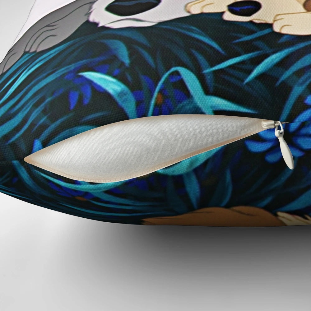 Colorful and whimsical Lady and the Tramp-themed pillow