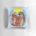 Pillow featuring the beloved Disney characters, the fox and the hound, from the classic animated film