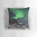 The Magic of the Night Pillow featuring the breathtaking Lofoten Islands and the Aurora Borealis