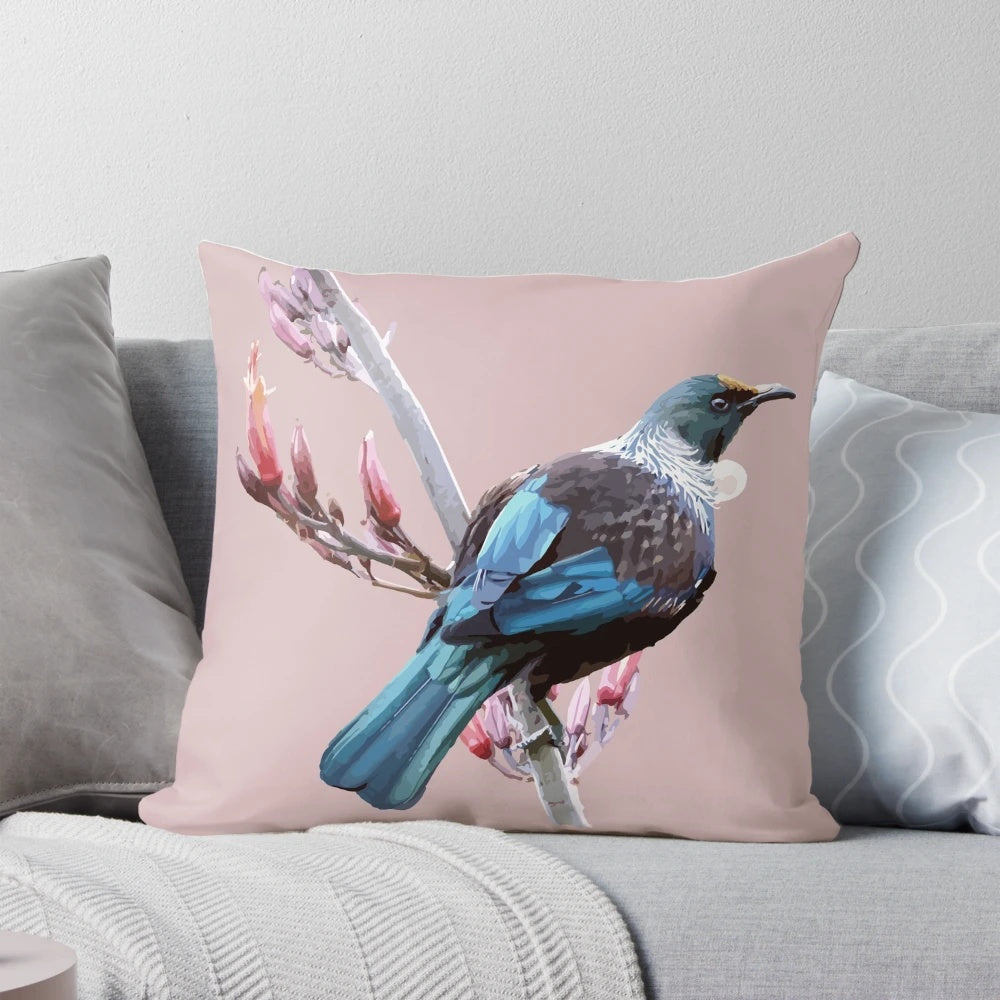 Vibrant image of a Tui bird, a native species of New Zealand