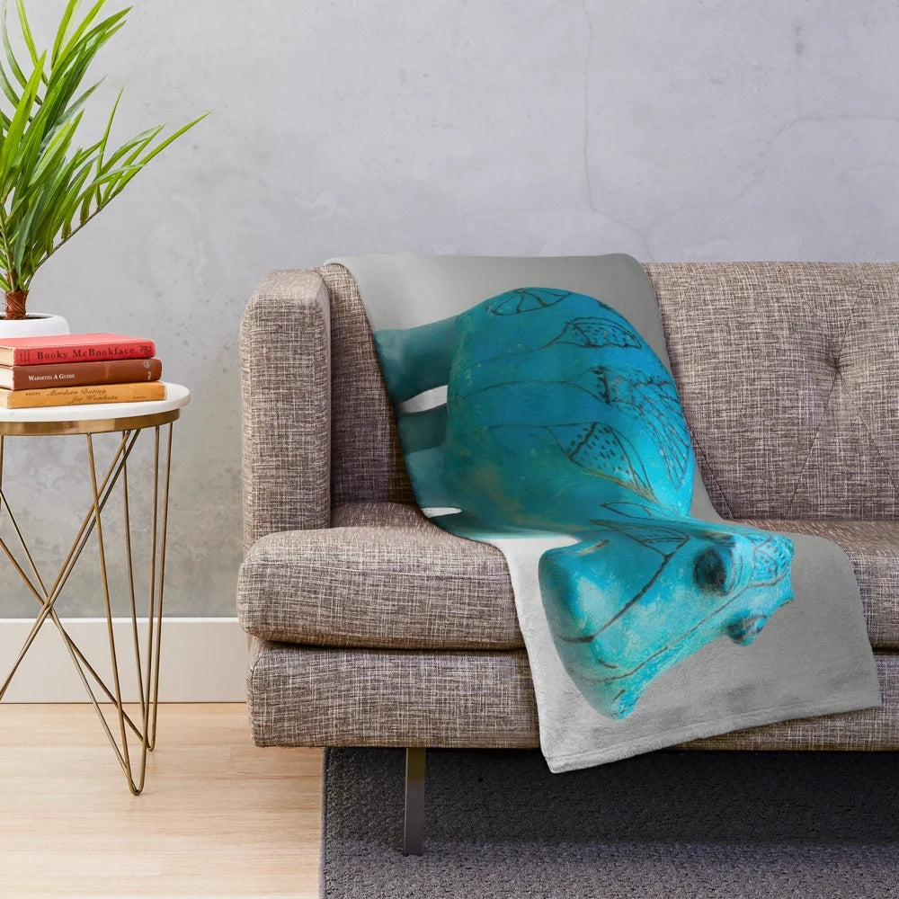 William the Hippo ancient Egyptian figurine plush blanket