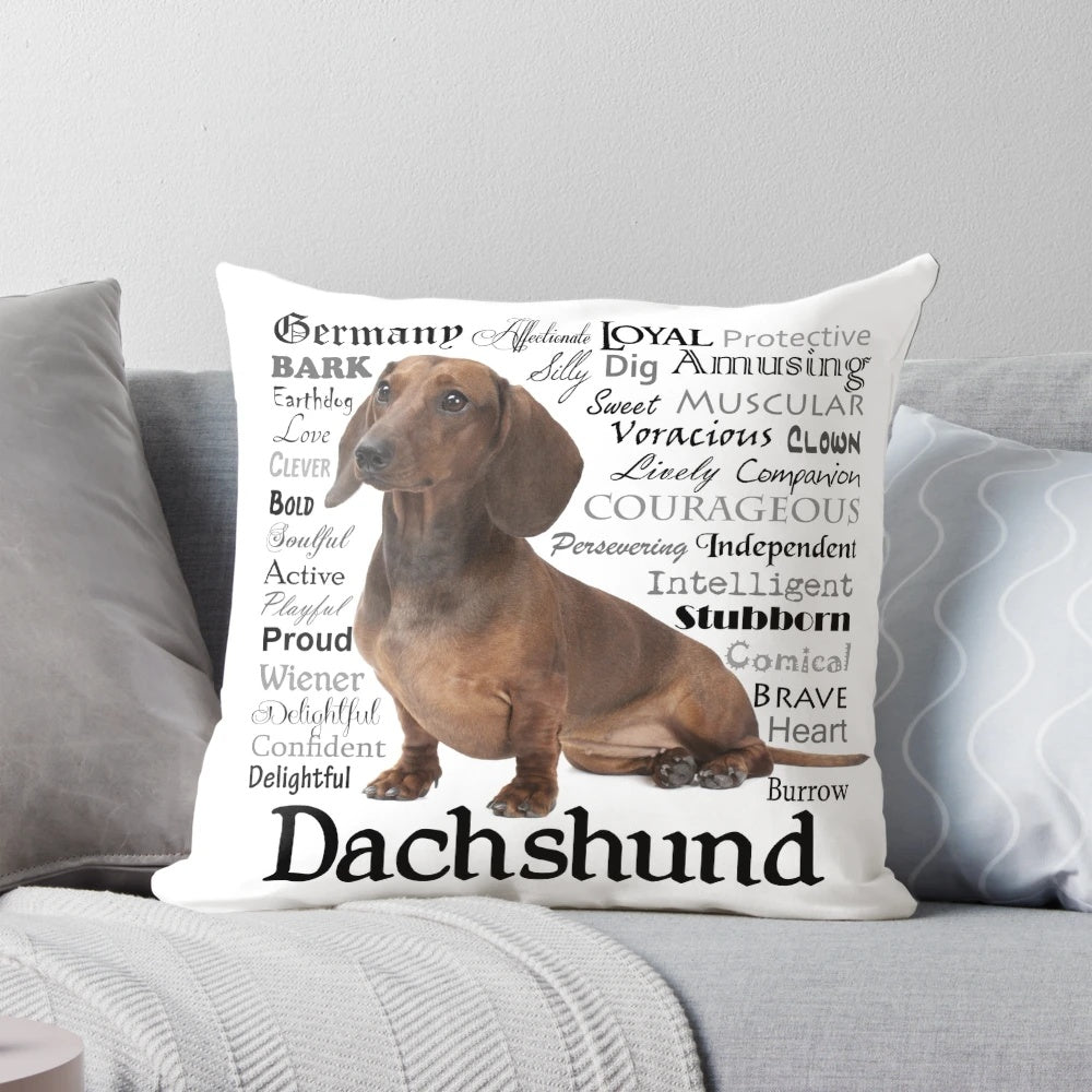 Dachshund Pillow Showcasing the Breed's Unique Personality