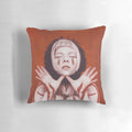 Aurora Aksnes, a Norwegian indie and queer music artist, featured on a soft and comfortable pillow.