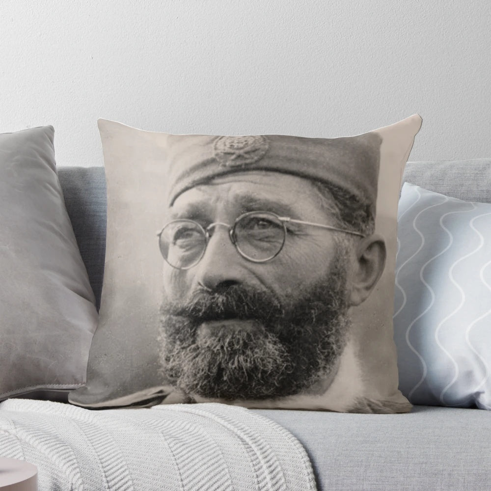 CICA Pillow featuring the portrait of Serbian General Draza Mihailovic, a World War II hero and leader of the Chetnik resistance