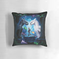 Oil textured pillow featuring Toothless and Hiccup from the movie "How to Train Your Dragon: The Hidden World