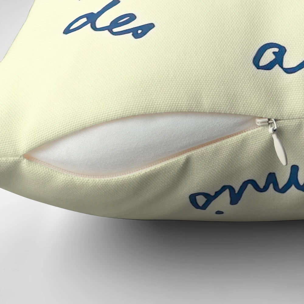 Pillow featuring the captivating artwork of renowned French artist Jean Cocteau