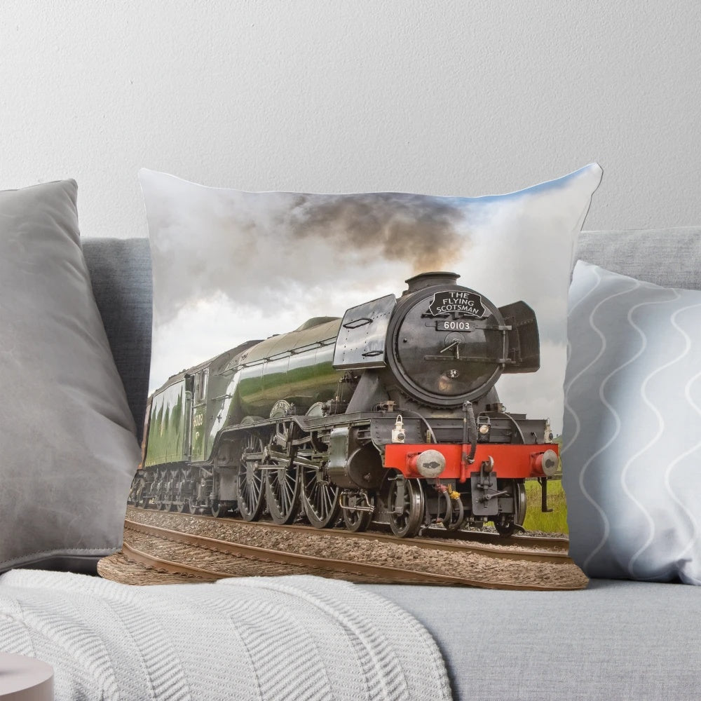 Close-up image of the legendary Flying Scotsman steam locomotive