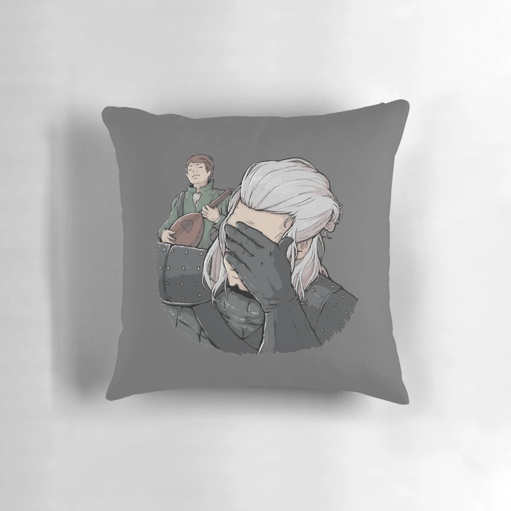 Geralt of Rivia from The Witcher franchise making a face palm gesture