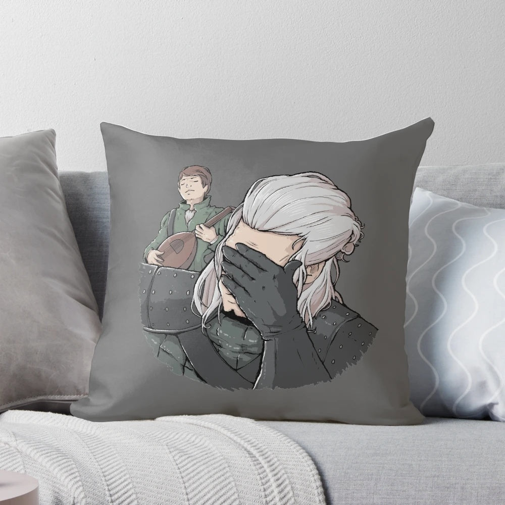 Geralt of Rivia from The Witcher franchise making a face palm gesture