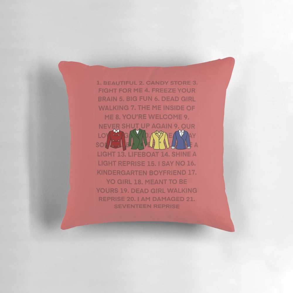 Heathers Pillow featuring the iconic characters from the beloved musical