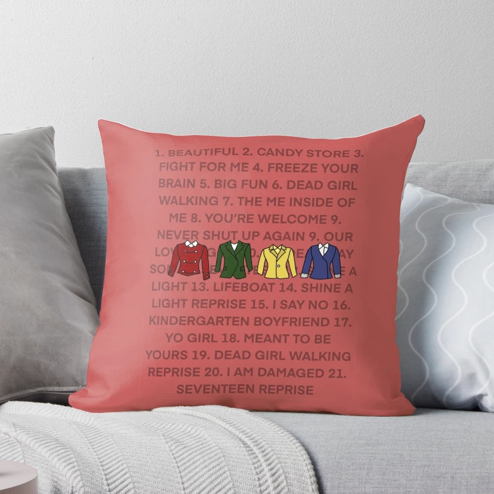 Heathers Pillow featuring the iconic characters from the beloved musical