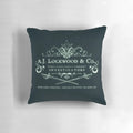 Plush "Lockwood and Co." inspired pillow featuring the iconic design.
