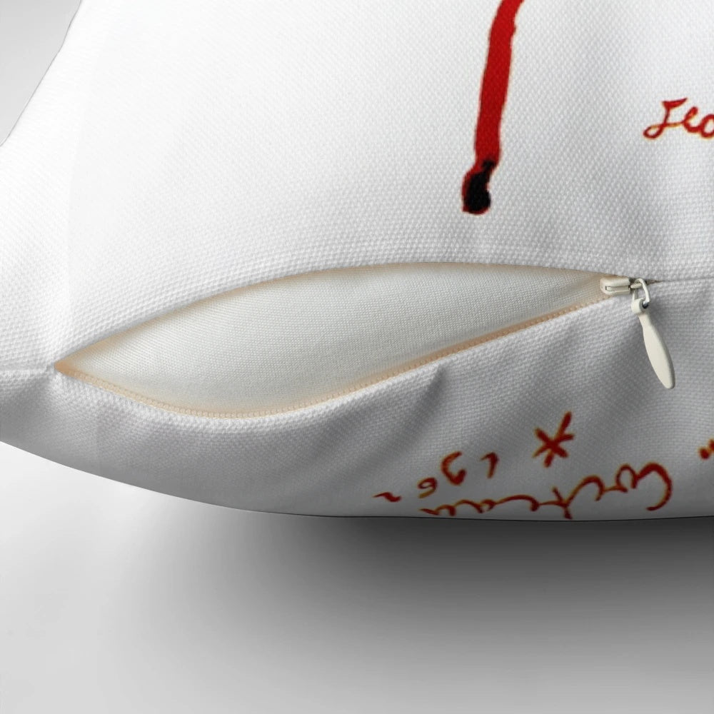 Jean Cocteau's famous surrealist artwork featured on a high-quality pillow