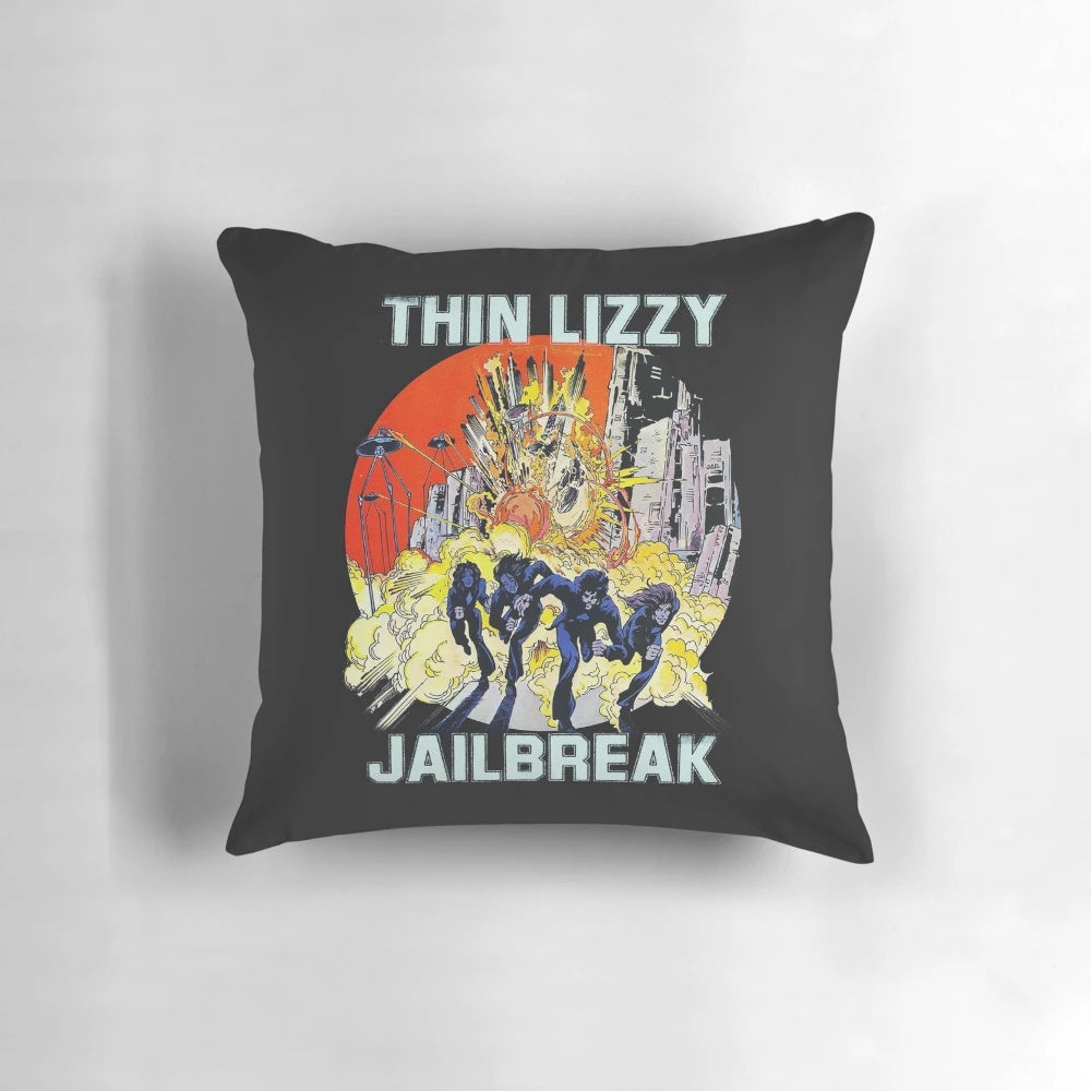 Thin Lizzy Pillow featuring the iconic band logo and Phil Lynott's image