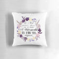 Plush pillow featuring lyrics from the hit Anastasia musical song "In a Crowd of Thousands