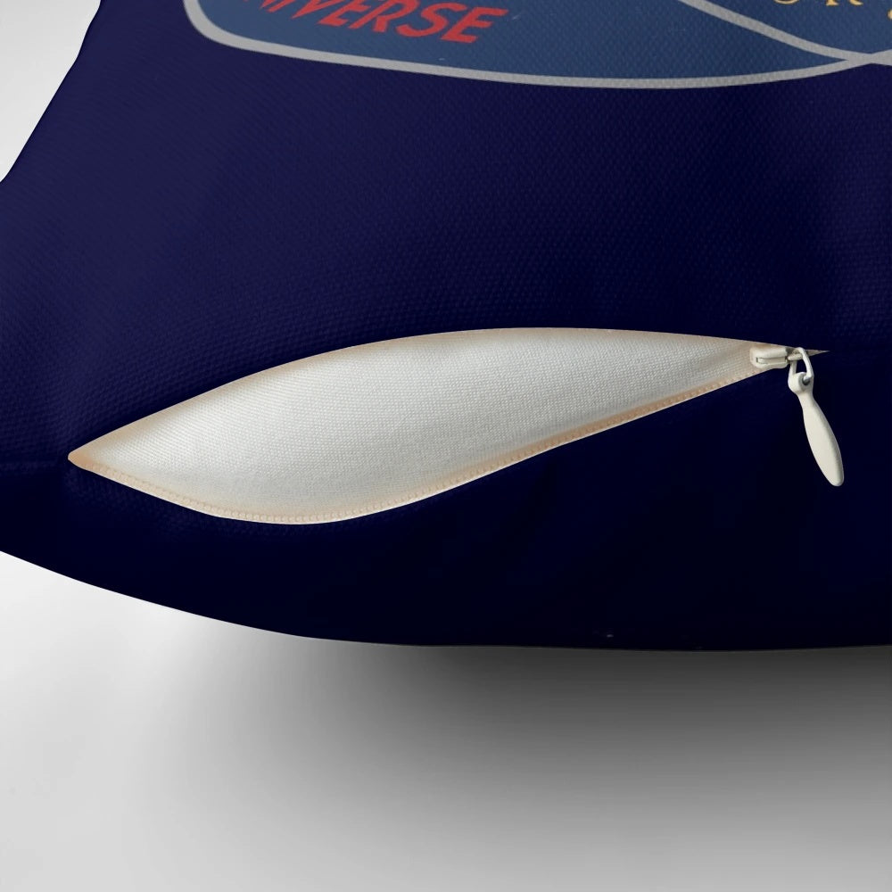 Pillow featuring a Venn diagram with the answer to life, the universe, and everything - 42