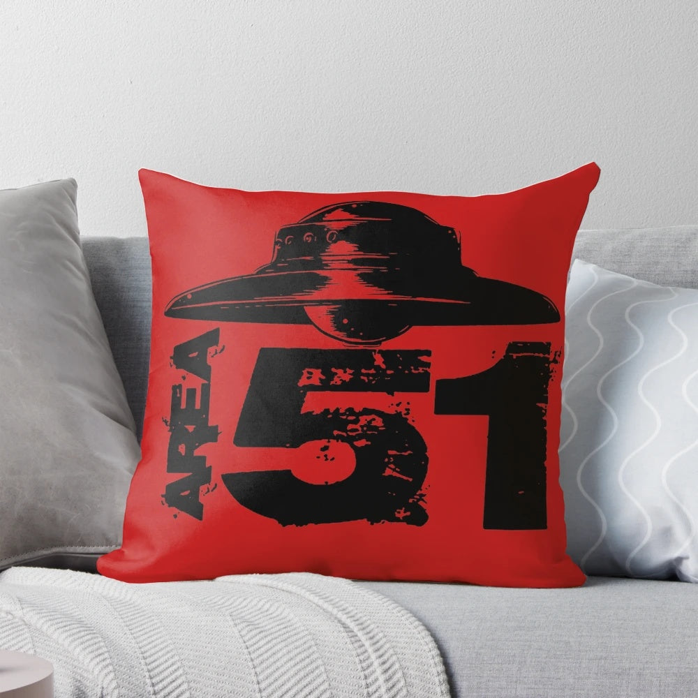 Alien-themed pillow inspired by the legendary Area 51 in Nevada