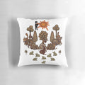 Watership Down-inspired pillow featuring the Lord Frith and rabbit design