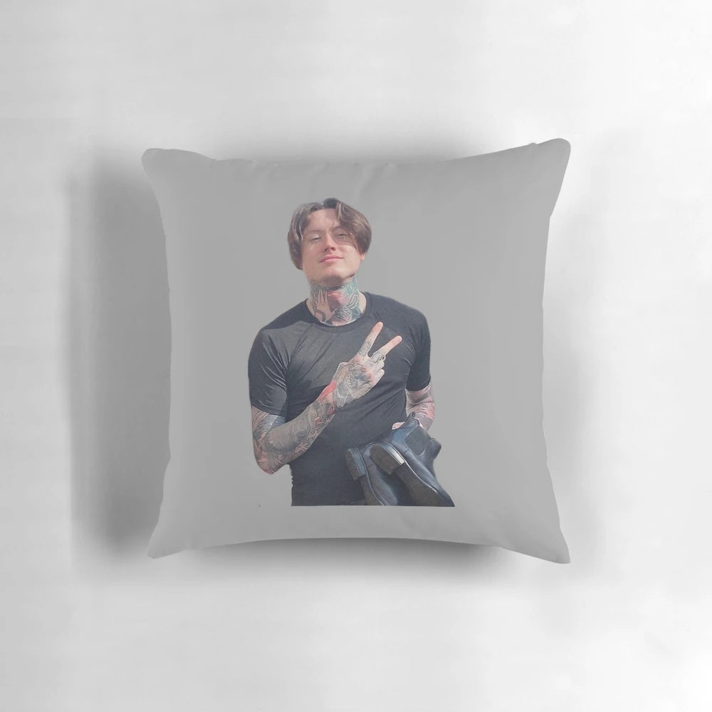 Image of the Noah Sebastian Pillow, a stylish and high-quality pillow that brings the power of bad omens into your life.