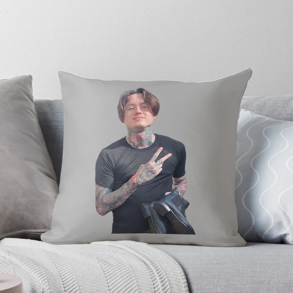 Image of the Noah Sebastian Pillow, a stylish and high-quality pillow that brings the power of bad omens into your life.