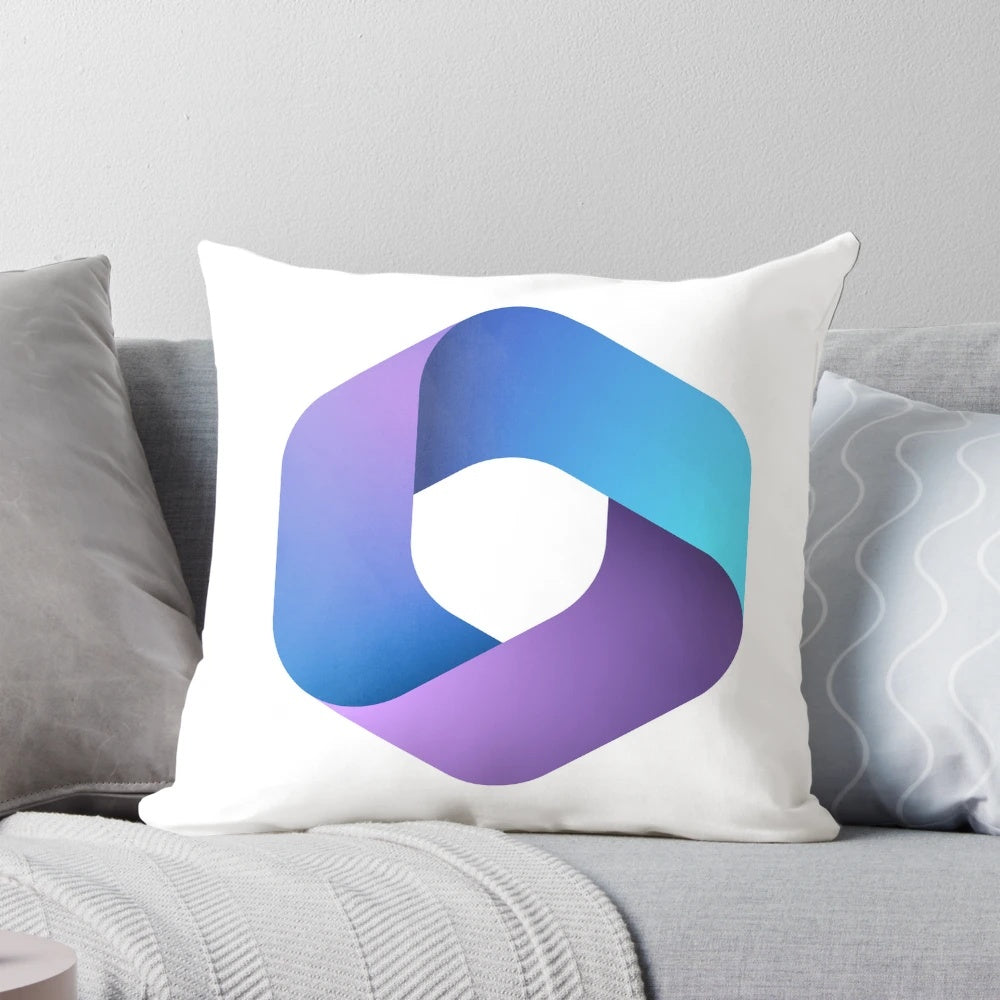 Soft pillow featuring the Microsoft Copilot and OpenAI ChatGPT AI logos