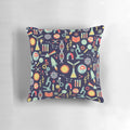 A soft, plush pillow featuring a stylish science-themed design, perfect for the geeky and nerdy at heart.