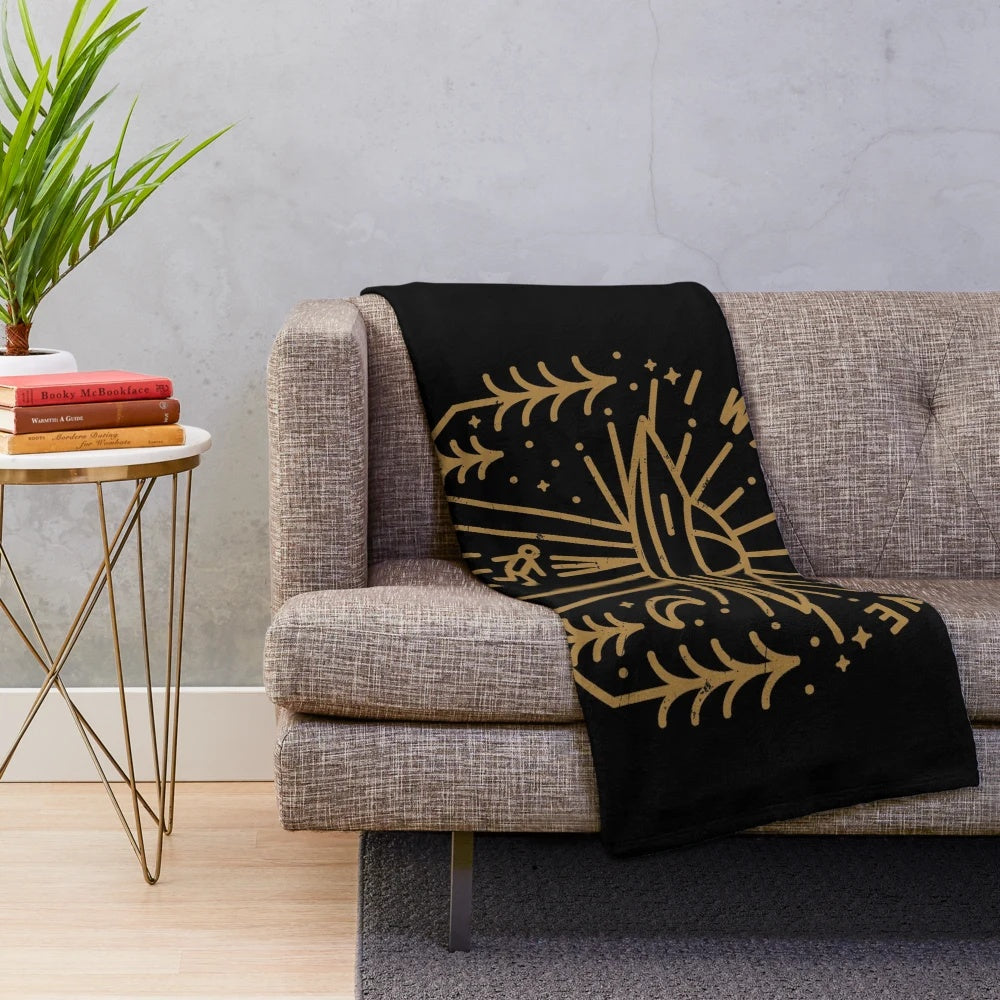 Plush blanket featuring "I Want to Leave" design inspired by The X-Files