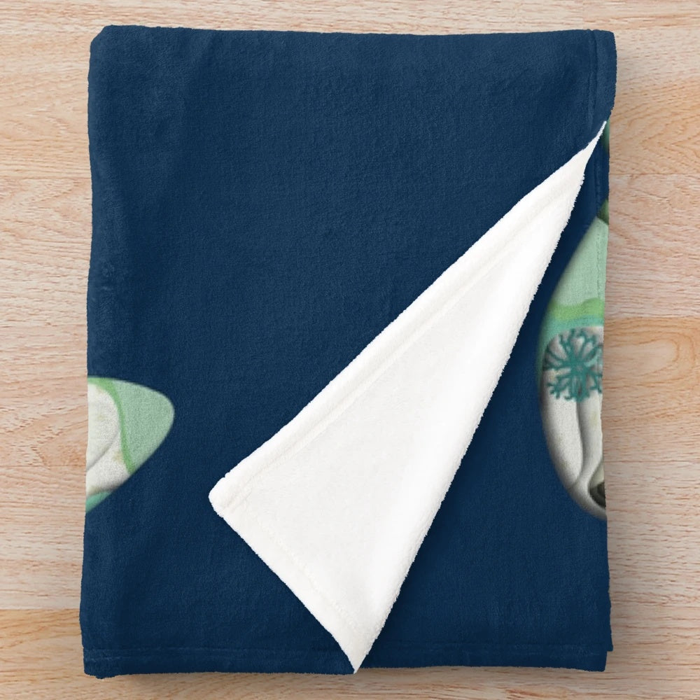 Cozy 3D turtle-shaped plush blanket depicting an underwater world