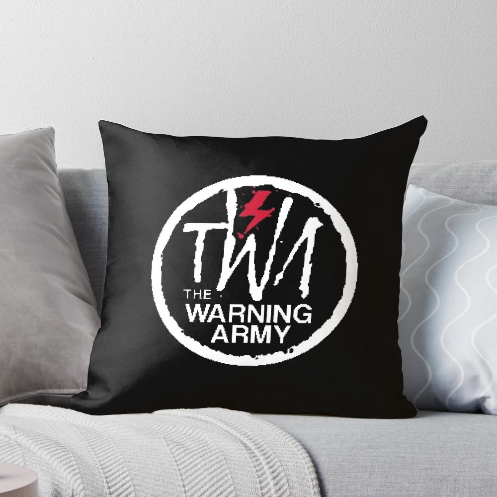 The Warning, a Mexican rock band, featured on a vintage-style pillow cover