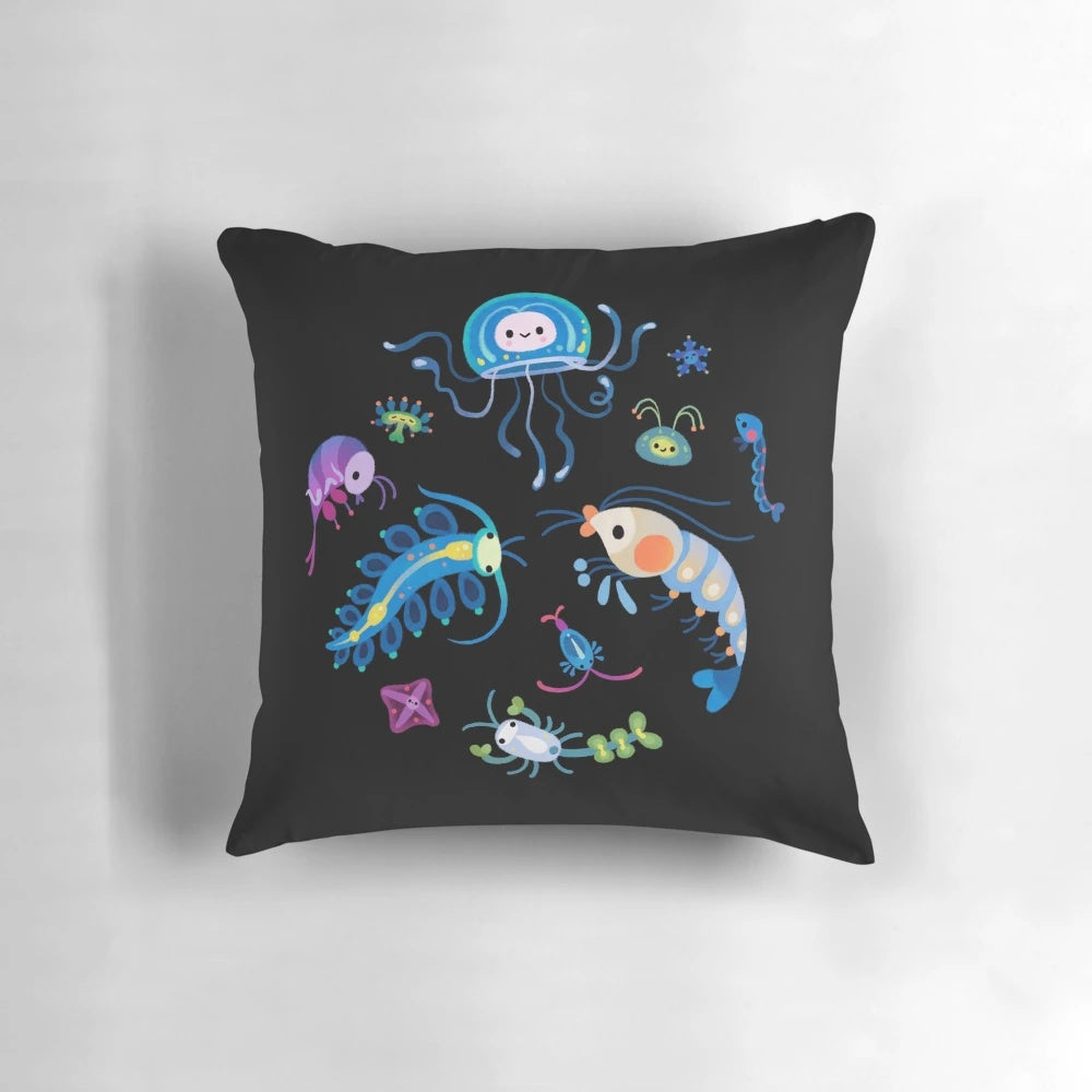 Zooplankton Pillow - Celebrate the Diversity of Marine Microorganisms