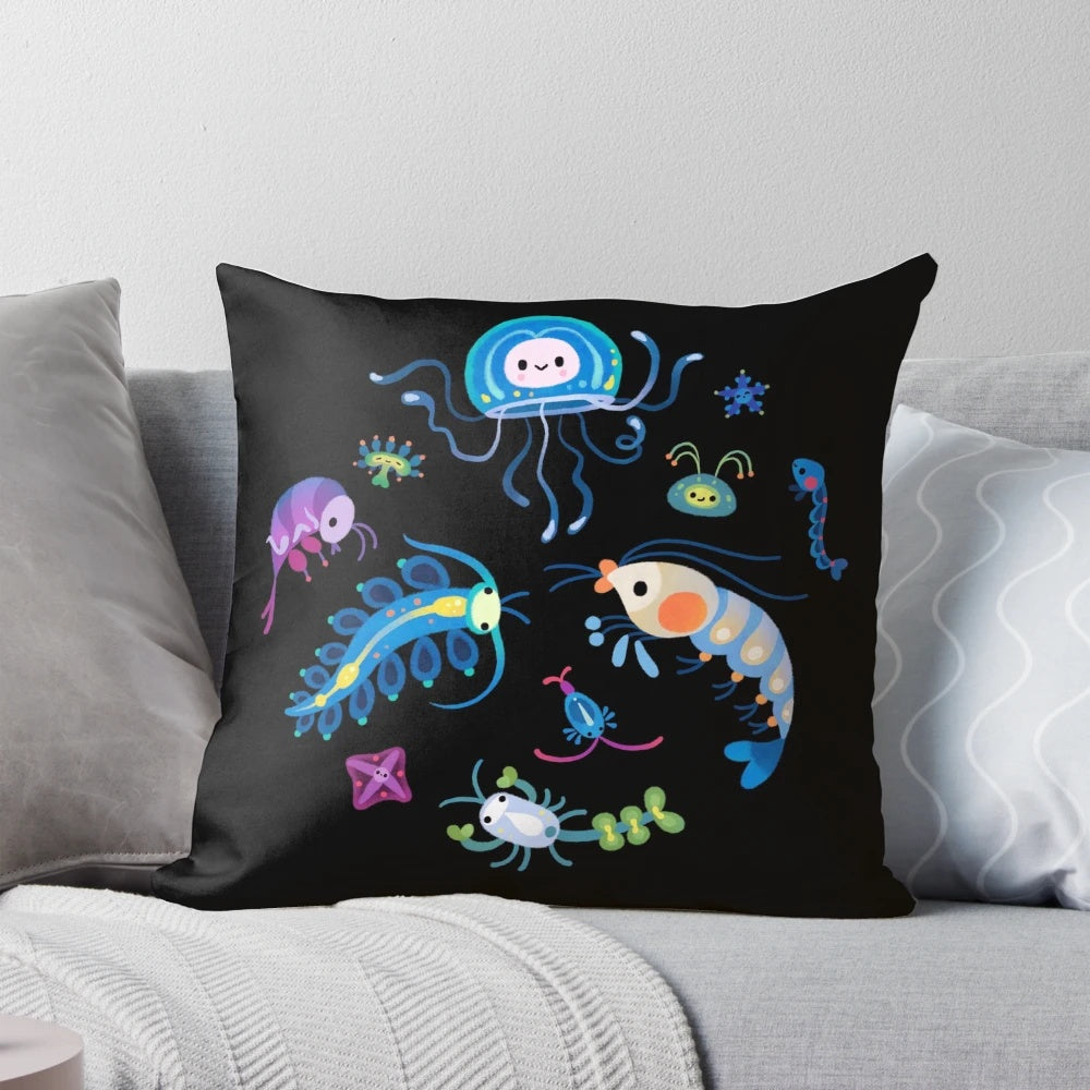 Zooplankton Pillow - Celebrate the Diversity of Marine Microorganisms