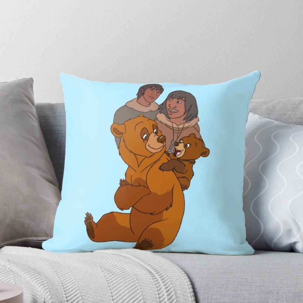 Disney "Brother Bear" plush pillow with a bear design, perfect for home decor