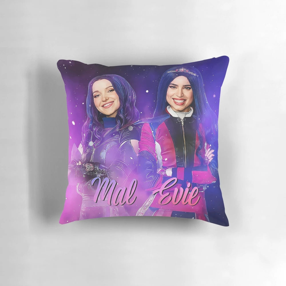 Disney Descendants 3 Mal and Evie Pillow featuring Dove Cameron as Mal