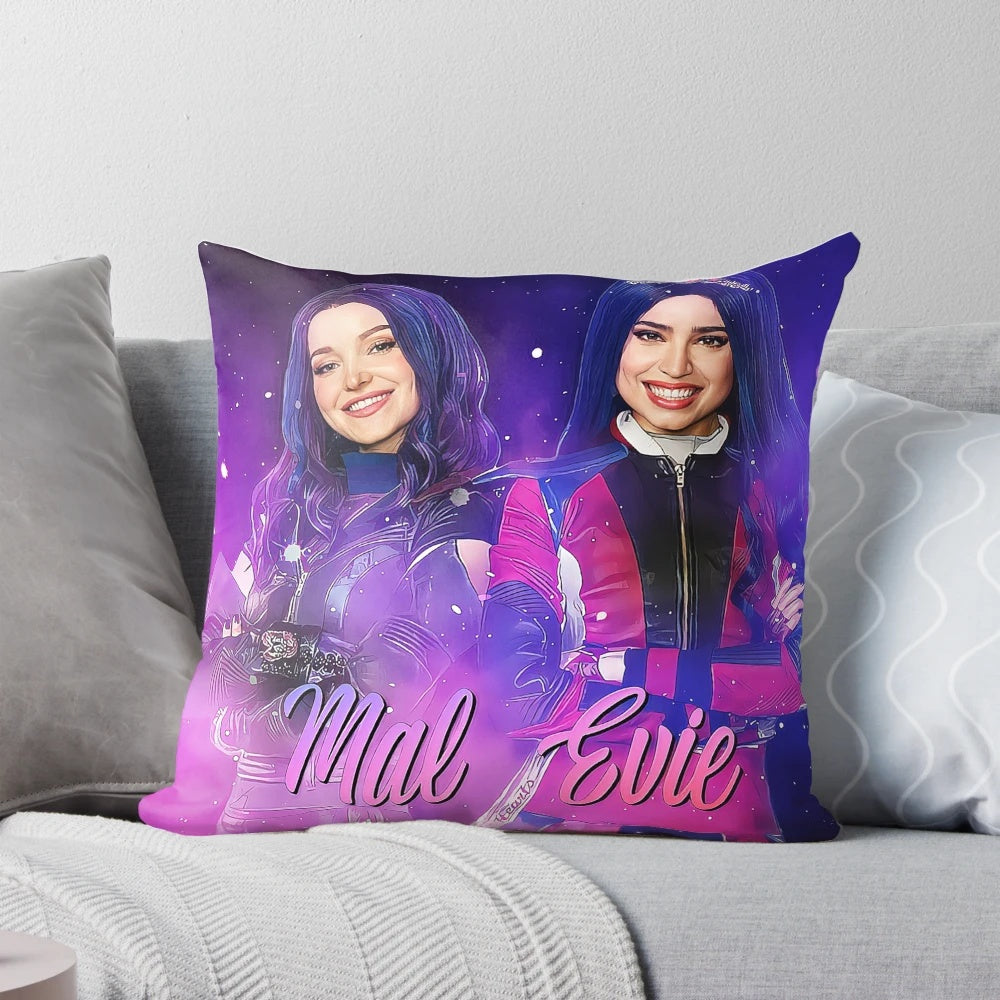 Disney Descendants 3 Mal and Evie Pillow featuring Dove Cameron as Mal