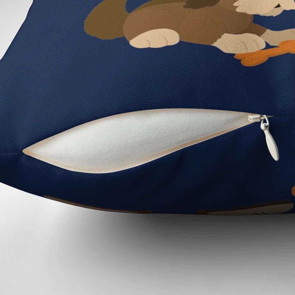 Disney-inspired retro futuristic pillow with "There's a Great Big Beautiful Tomorrow" text