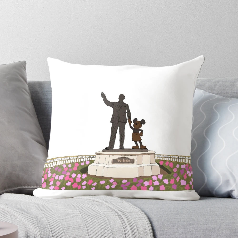 Disney Partners Statue Pillow - Cozy Disney-themed home décor