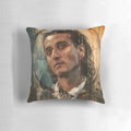 Disregard Pillow with Vampire, Halo, and Black Design, Paris and Yellow Eyes