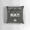 Distortion pedal guitar pillow with Nirvana and Kurt Cobain inspired design