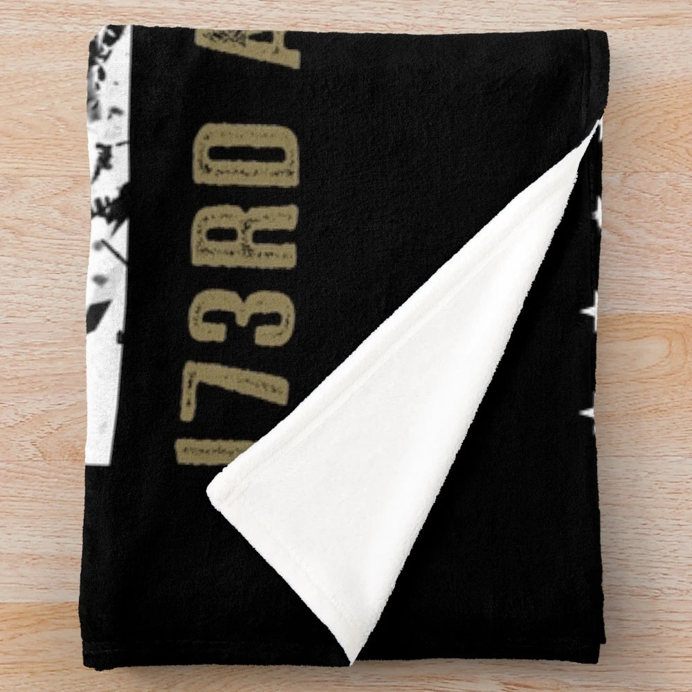 173rd Airborne Brigade Distressed Flag Plush Blanket