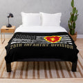 Distressed 25th infantry division plush blanket featuring an American flag design