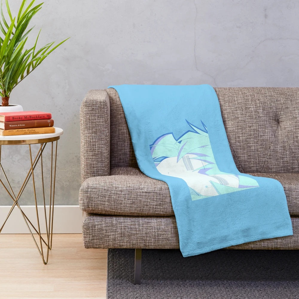 Distressed Azusa Plush Blanket featuring the anime girl from the isekai series "I've Been Killing Slimes for 300 Years and Maxed Out My Level