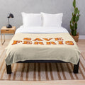Distressed Ferris Bueller inspired plush blanket