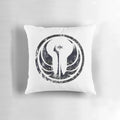 Distressed Old Republic logo design printed on a soft, comfortable pillow
