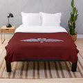 Distressed paratrooper wings plush blanket