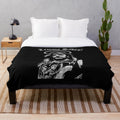 Distressed plush blanket featuring Lemmy Kilmister's iconic image