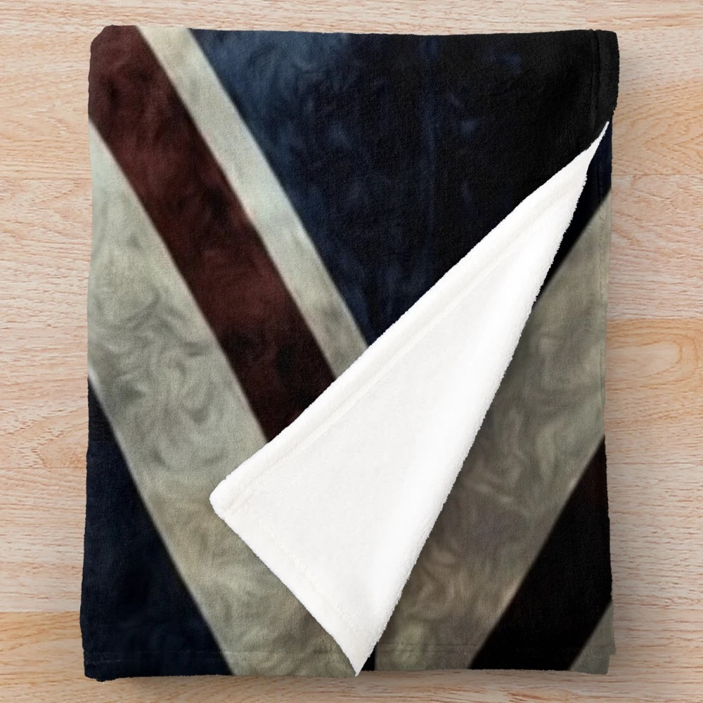 Distressed Union Jack UK Flag Plush Blanket